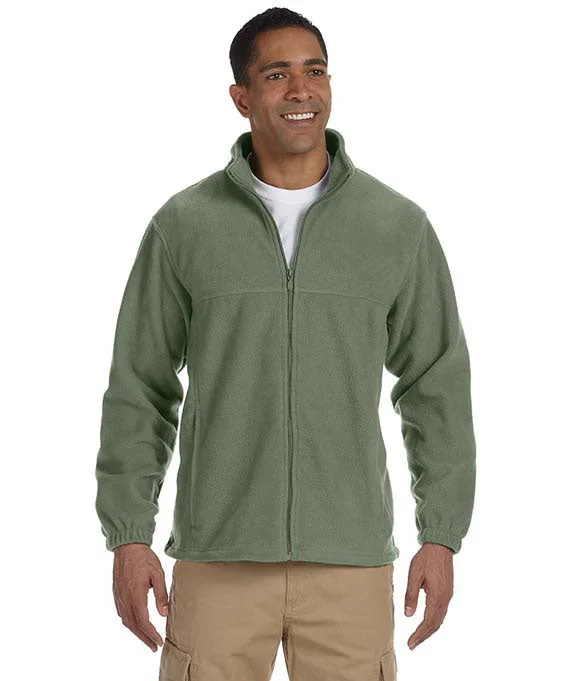 M990 - Harriton Mens 8 oz. Full-Zip Fleece Jacket | Dill