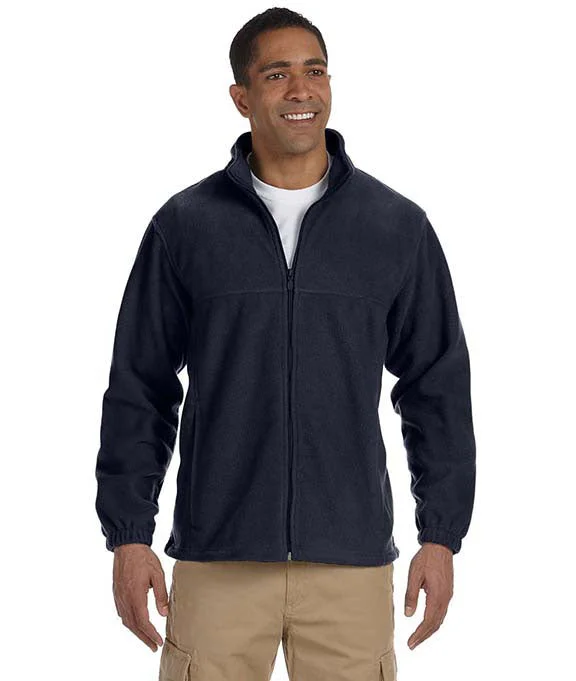 M990 - Harriton Mens 8 oz. Full-Zip Fleece Jacket | Navy