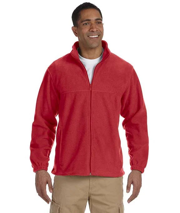 M990 - Harriton Mens 8 oz. Full-Zip Fleece Jacket | Red