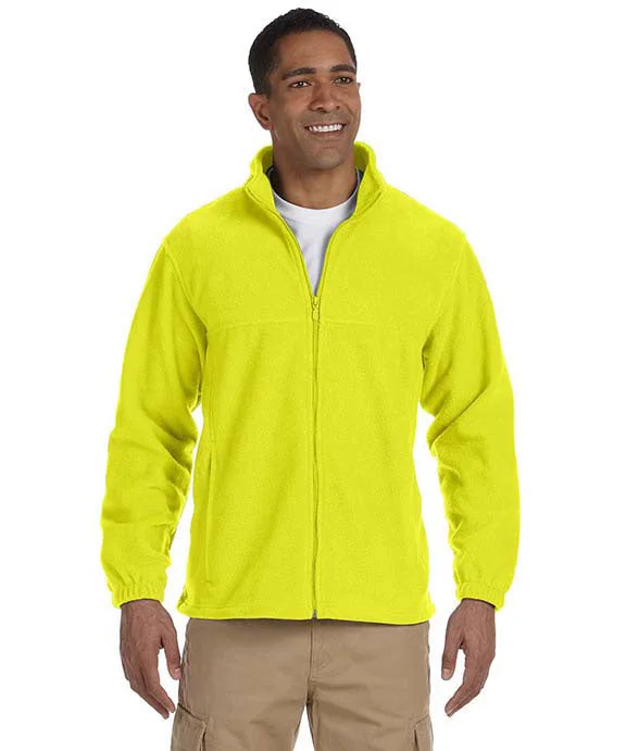 M990 - Harriton Mens 8 oz. Full-Zip Fleece Jacket | Safety Yellow