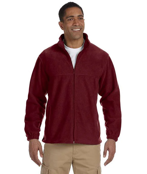 M990 - Harriton Mens 8 oz. Full-Zip Fleece Jacket | Wine