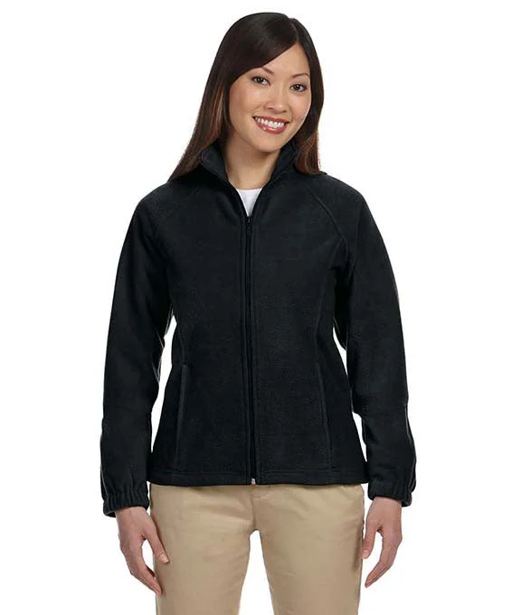 M990W - Harriton Ladies 8 oz. Full-Zip Fleece Jacket | Black