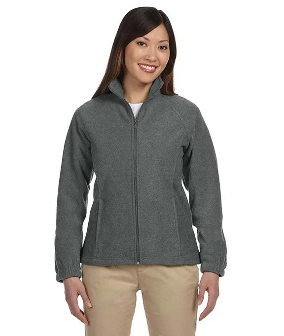 M990W - Harriton Ladies 8 oz. Full-Zip Fleece Jacket | Charcoal