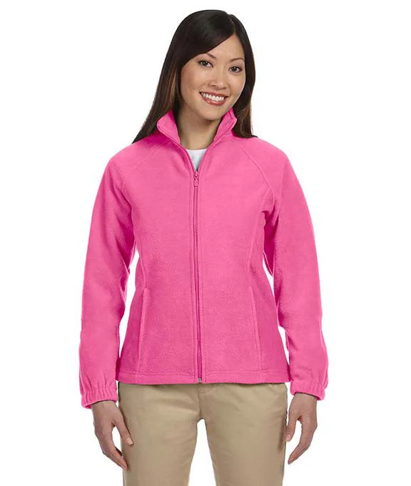 M990W - Harriton Ladies 8 oz. Full-Zip Fleece Jacket | Charity Pink