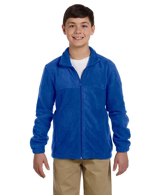 M990Y - Harriton Youth 8 oz. Full-Zip Fleece Jacket | True Royal