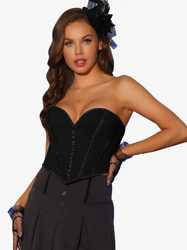 Strapless Sweetheart Neck Lace-Up Bodyshaper Bustier Corset