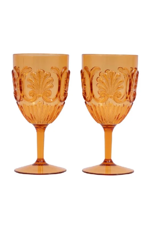 Splosh Picnic Retro Floral Set of 2 Outdoor Wine Glasses