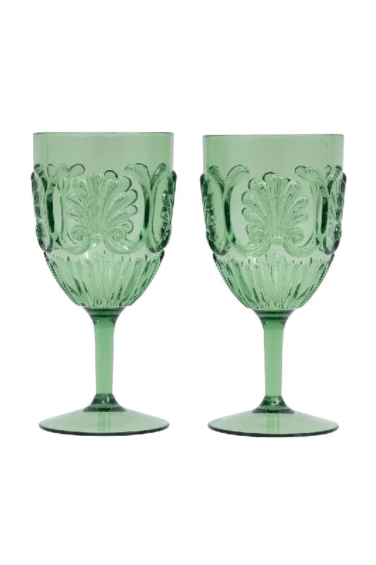 Splosh Picnic Spring Floral Set of 2 Outdoor Wine Glasses