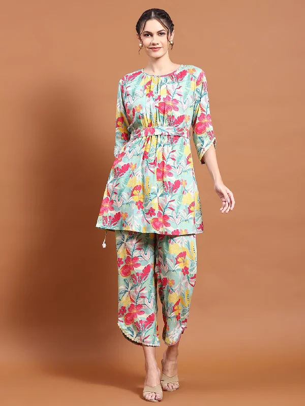 Women Multicolor Floral Print Co-Ord Set