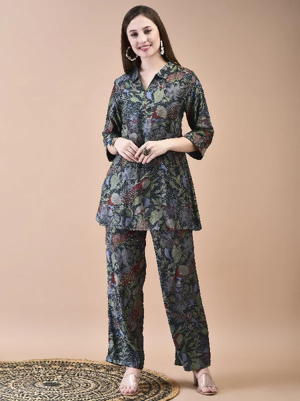 Women Muslin Multicolor Floral Print Co-Ord Set