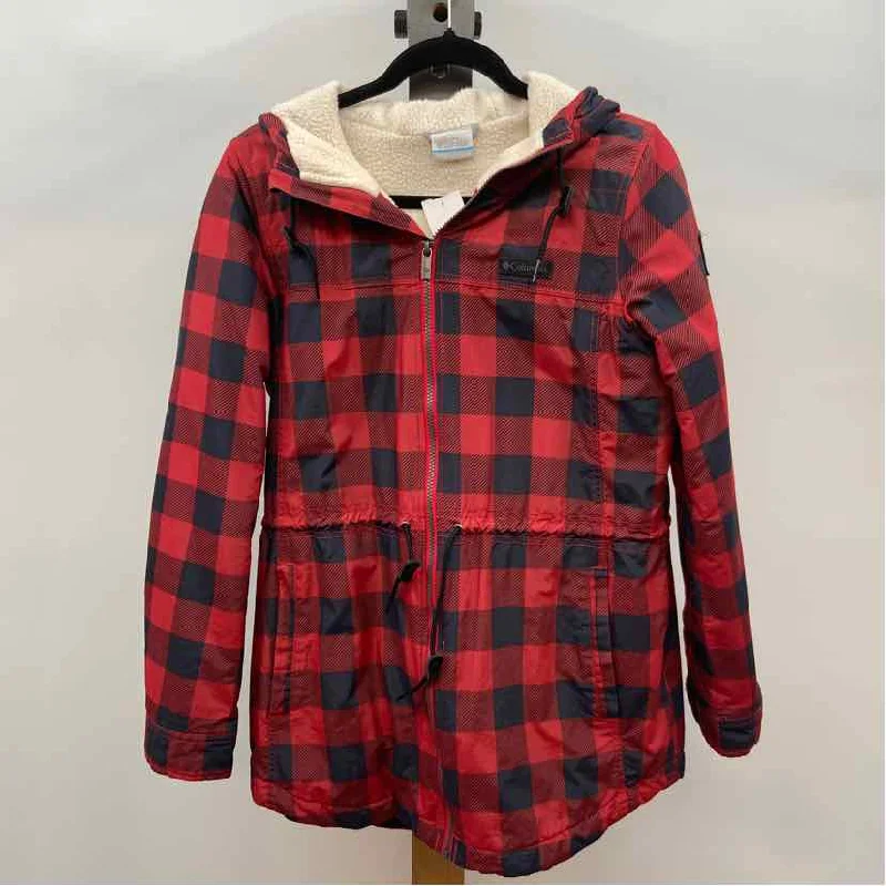 Columbia Women's Size M Red Checkered Coat