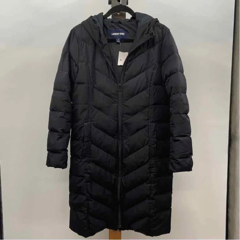 Lands End Women's Size S Black Solid Coat