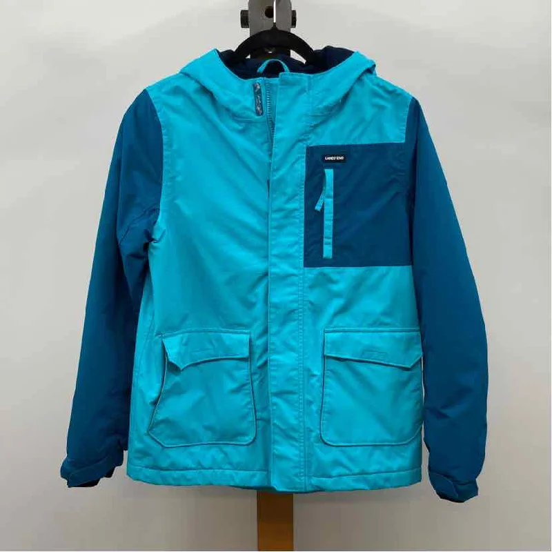 Lands End Women's Size XL Teal block Coat