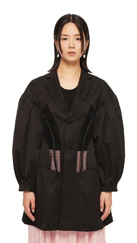 Puff Sleeves Corseted Coat