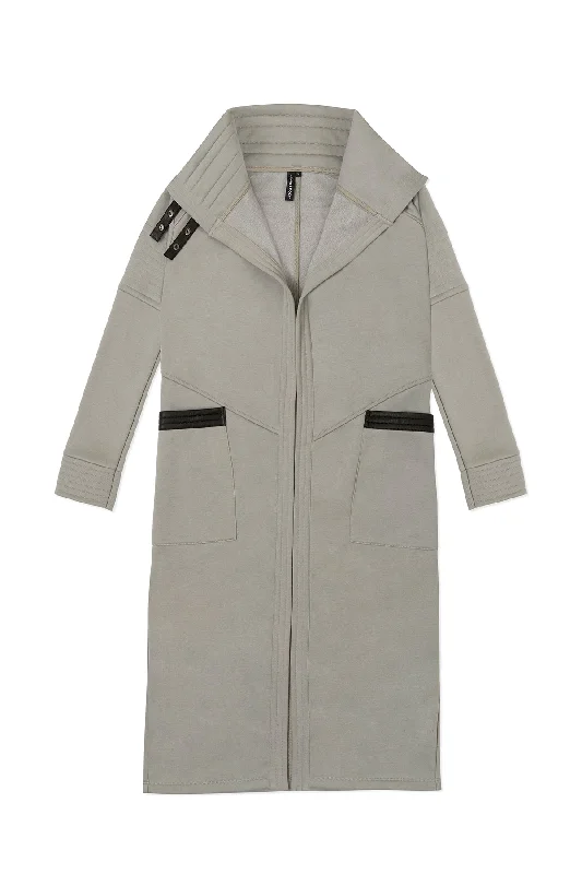 DUSTER COAT IN ASH FLEECE