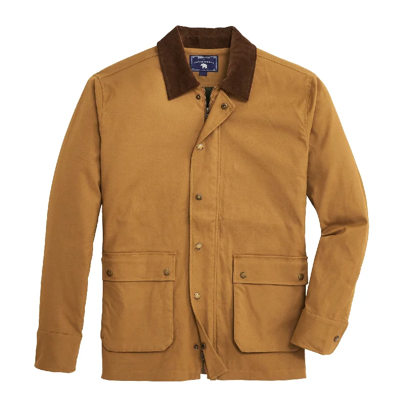 Red Hills Stretch Canvas Coat - Tan