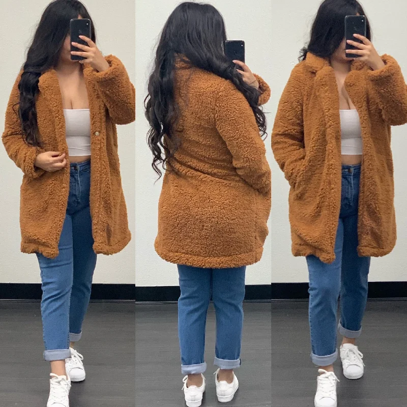 Evette Fur Coat-(Camel)