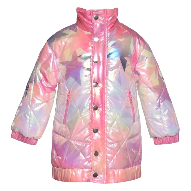 METALLIC STAR PUFFER COAT