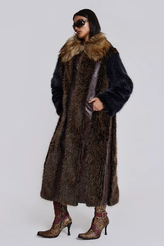 Agatha Brown Faux Fur Coat