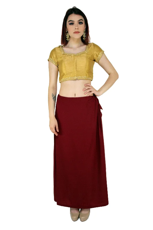 Sari Petticoat- Dark Red