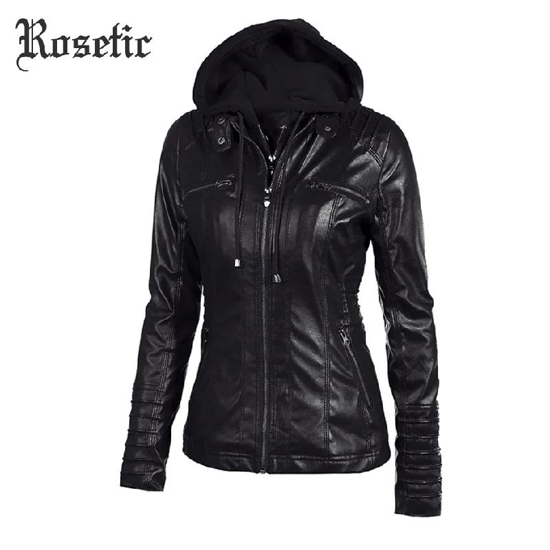 Rosetic Gothic faux leather coats