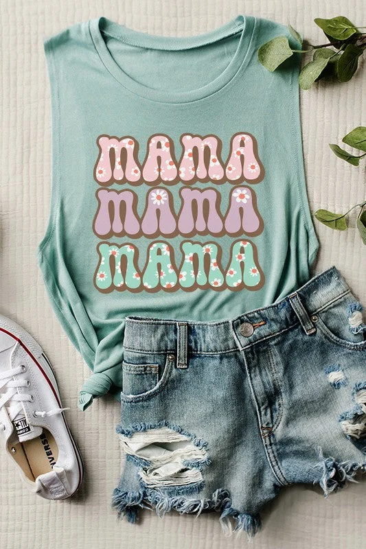 Mother's Day Mama Flower Letters Tank Top