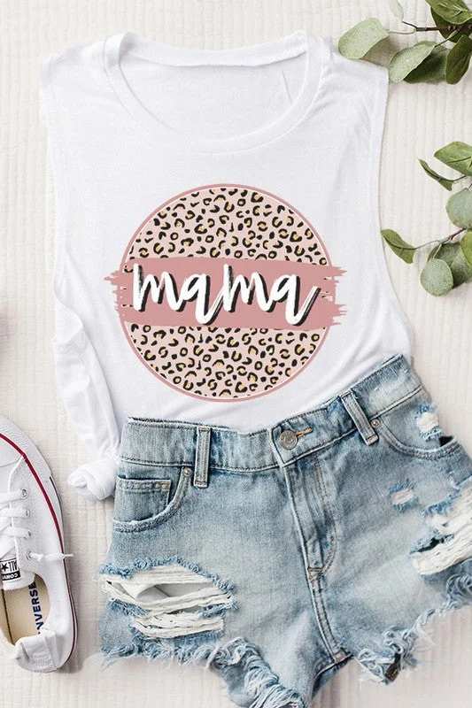 Mother's Day Neutral Mama Circle Muscle Tank Top