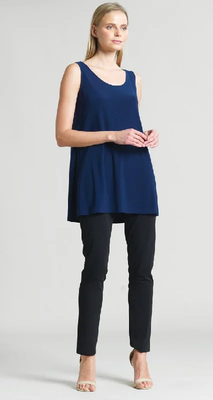 Navy Knit Tunic Tank