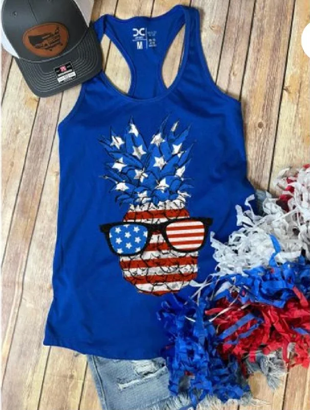 Women’s Patriotic Pineapple Tank Top