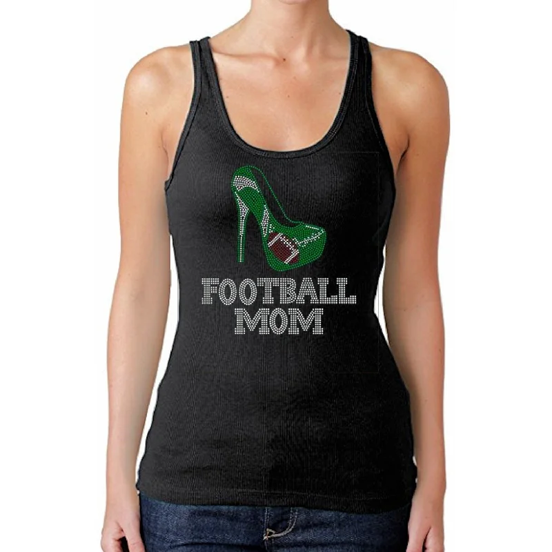 Football Mom Rhinestone Stiletto Tank Top