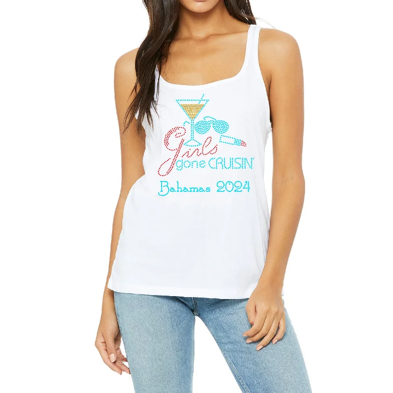 Girls Gone Crusin Personalized Rhinestone Tank Top