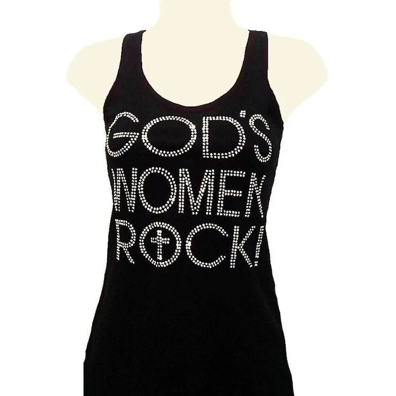 Gods Women Rock Rhinestone Tank Top