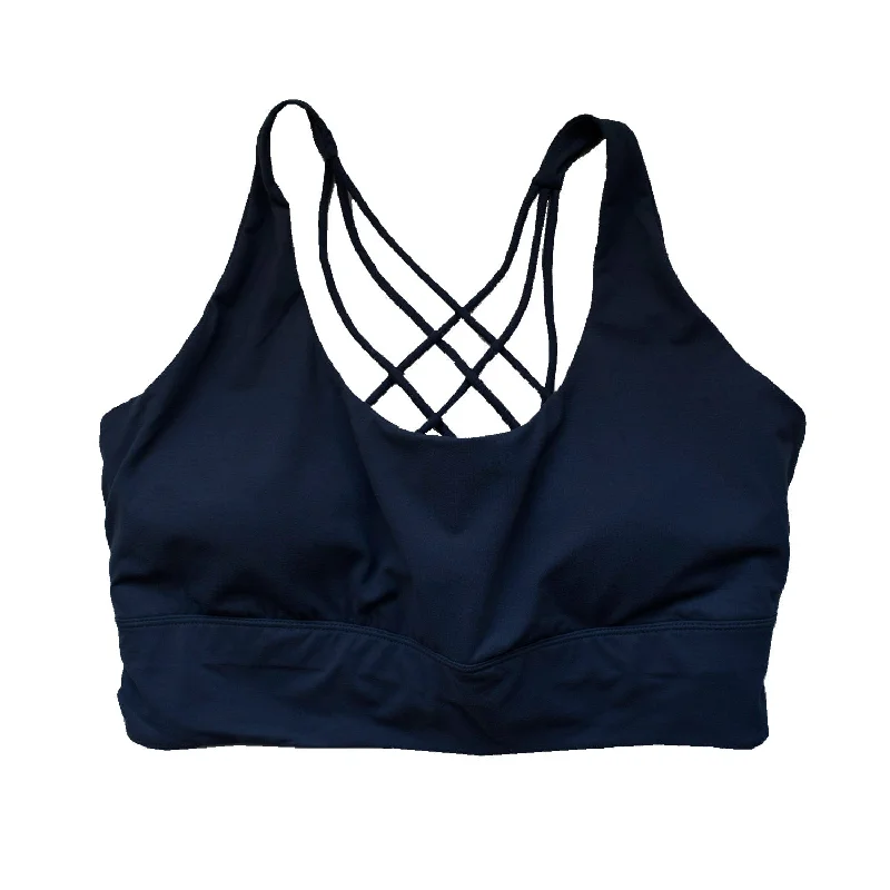 Runner Island Plus Size Night Sky Navy Full Coverage Sports Bra Tank