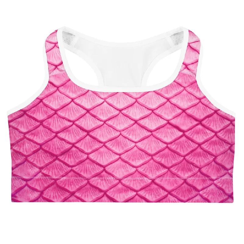 Plumeria Pink Sports Bra