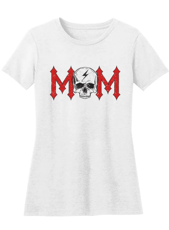 Women's "MOM" Skull Tee