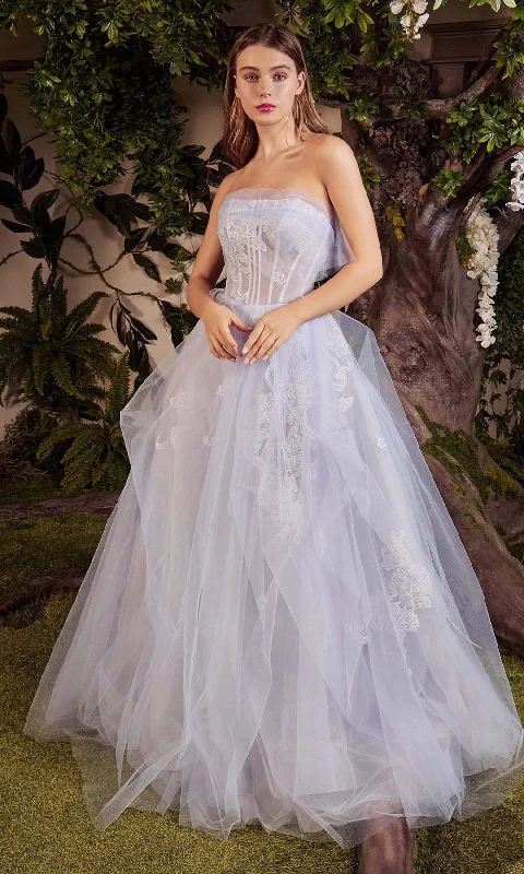 Andrea and Leo - A1050 Strapless Layered Tulle Gown