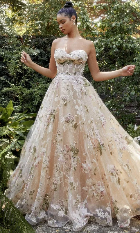 Andrea and Leo A1134 - Floral Ballgown