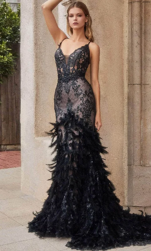 Andrea and Leo - Feathered Gown A1116