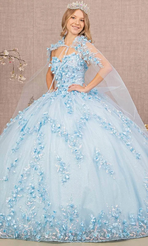 Elizabeth K GL3103 - Cape Ballgown