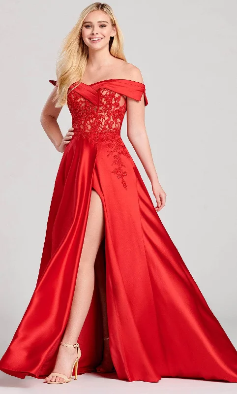 Ellie Wilde EW22012 - Off-shoulder A-line Gown