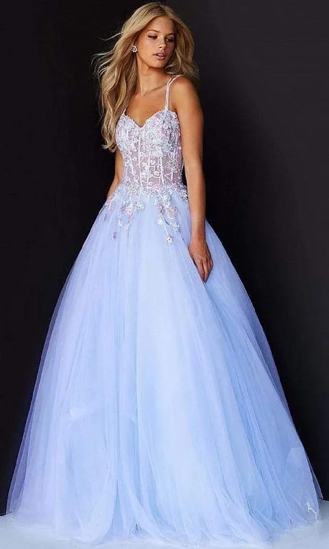 Jovani - 06207SC Tulle Long Gown