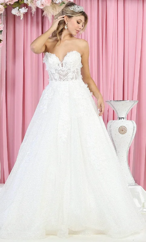 May Queen RQ7938 - Floral Bridal Gown